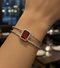 Silver & Ruby Bracelet