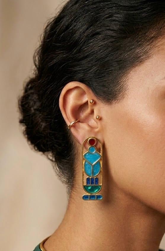 Egyptian Mosaic Earrings