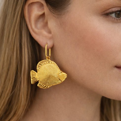 Golden Reef Charm Earrings